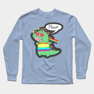 Pride Rainbow Dinosaur Rawr Long Sleeve T-Shirt